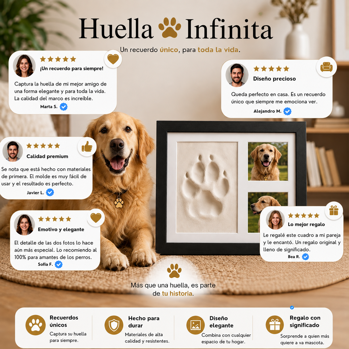 Huella Infinita — Su patita en arcilla, para siempre